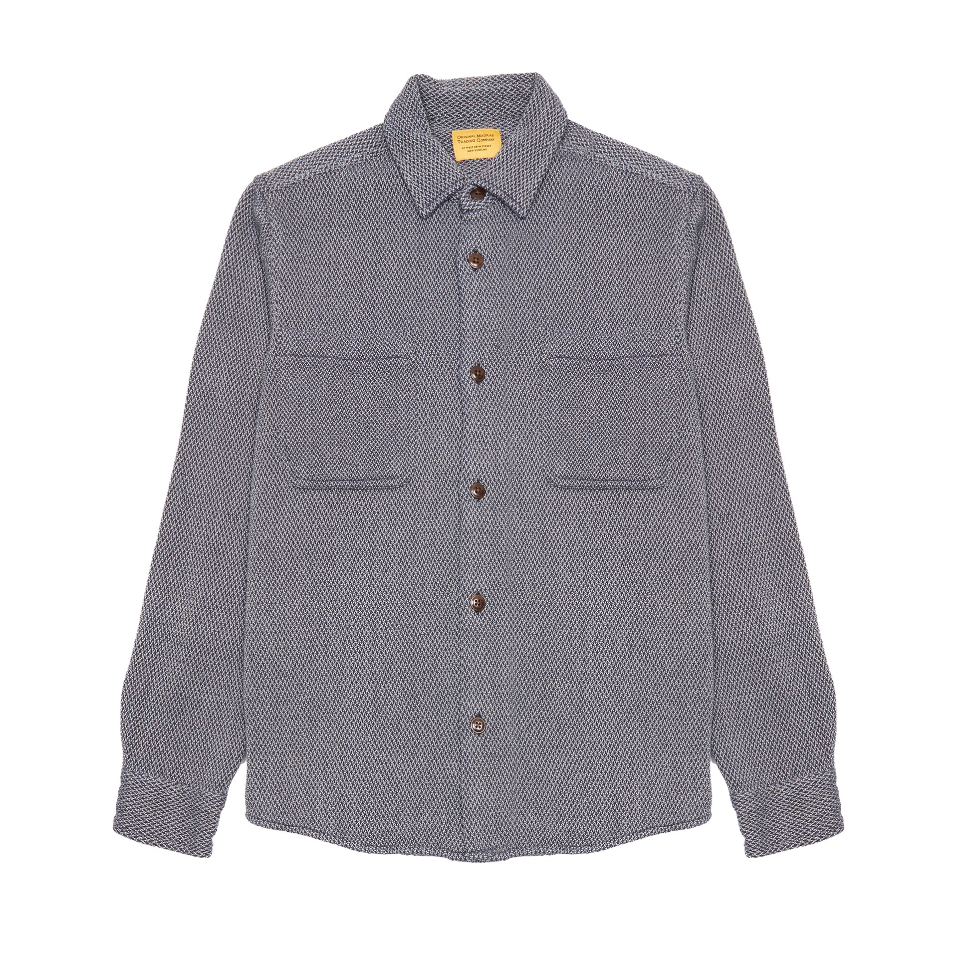 Original Madras Round Tail Overshirt in Navy