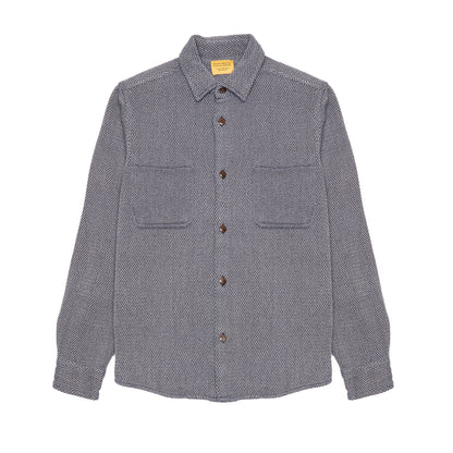 Original Madras Round Tail Overshirt in Navy