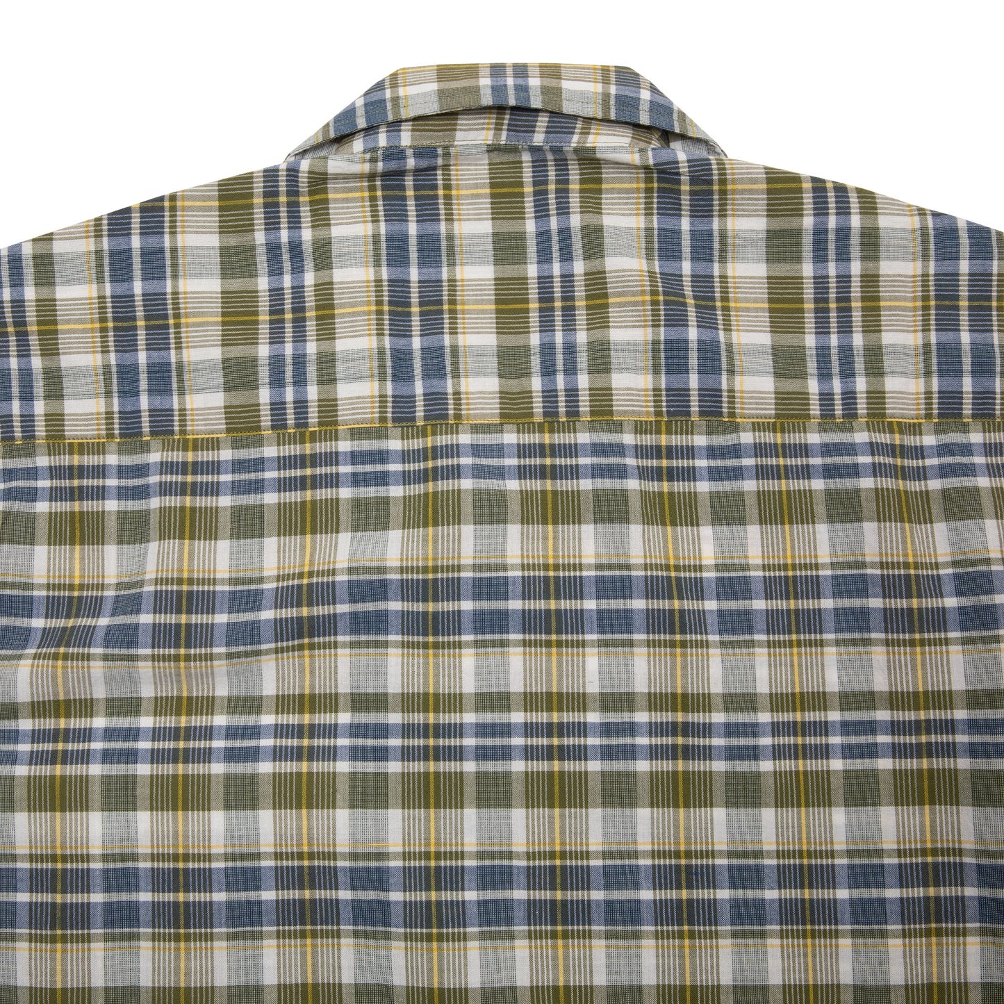 Original Madras Cuban Short Sleeve Shirt in Green/Blue Plaid