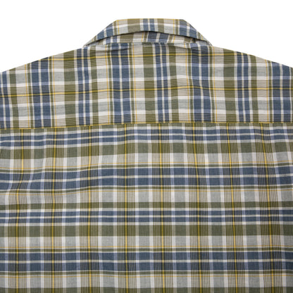 Original Madras Cuban Short Sleeve Shirt in Green/Blue Plaid