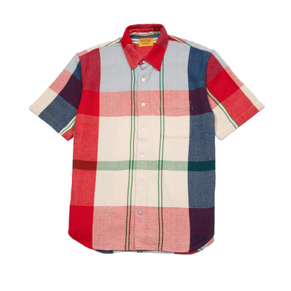 Original Madras Lax Short Sleeve Shirt in Red/Blue/Green