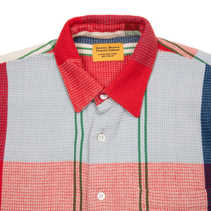 Original Madras Lax Short Sleeve Shirt in Red/Blue/Green