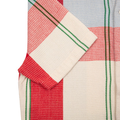 Original Madras Lax Short Sleeve Shirt in Red/Blue/Green