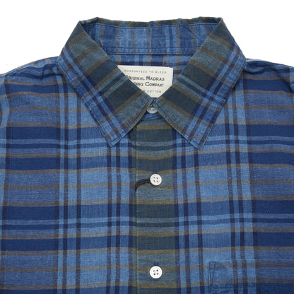 Original Madras Lax Short Sleeve Shirt in Indigo Check
