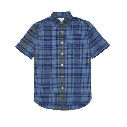 Original Madras Lax Short Sleeve Shirt in Indigo Check
