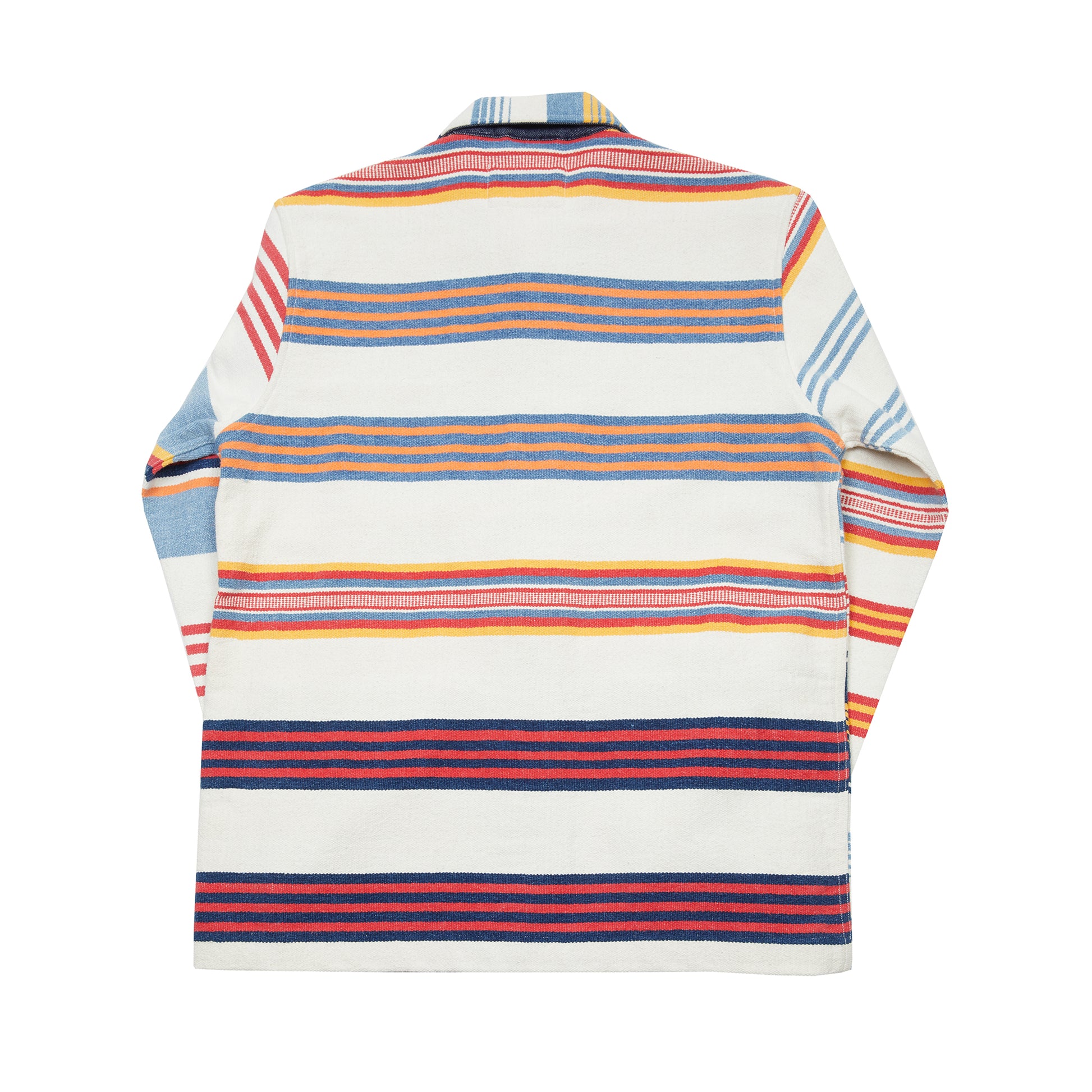 Original Madras Stout Shirt Jacket in Red/White Stripe
