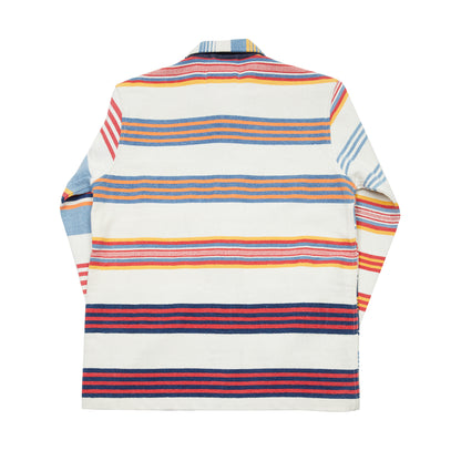 Original Madras Stout Shirt Jacket in Red/White Stripe