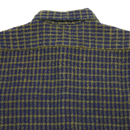 Original Madras Round Tail Overshirt in Navy/Green