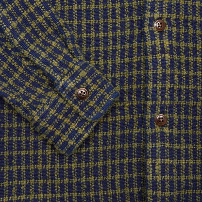 Original Madras Round Tail Overshirt in Navy/Green
