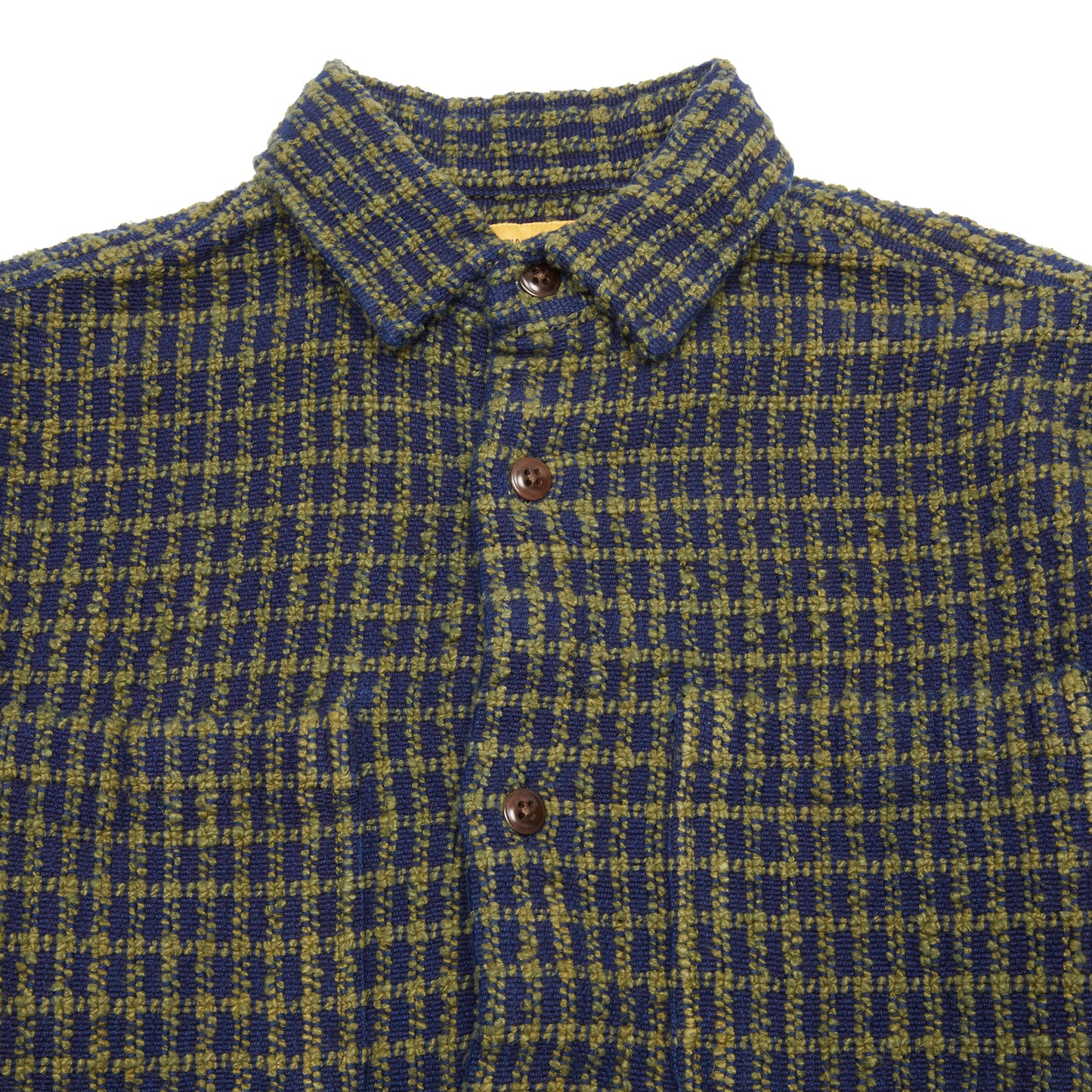 Original Madras Round Tail Overshirt in Navy/Green