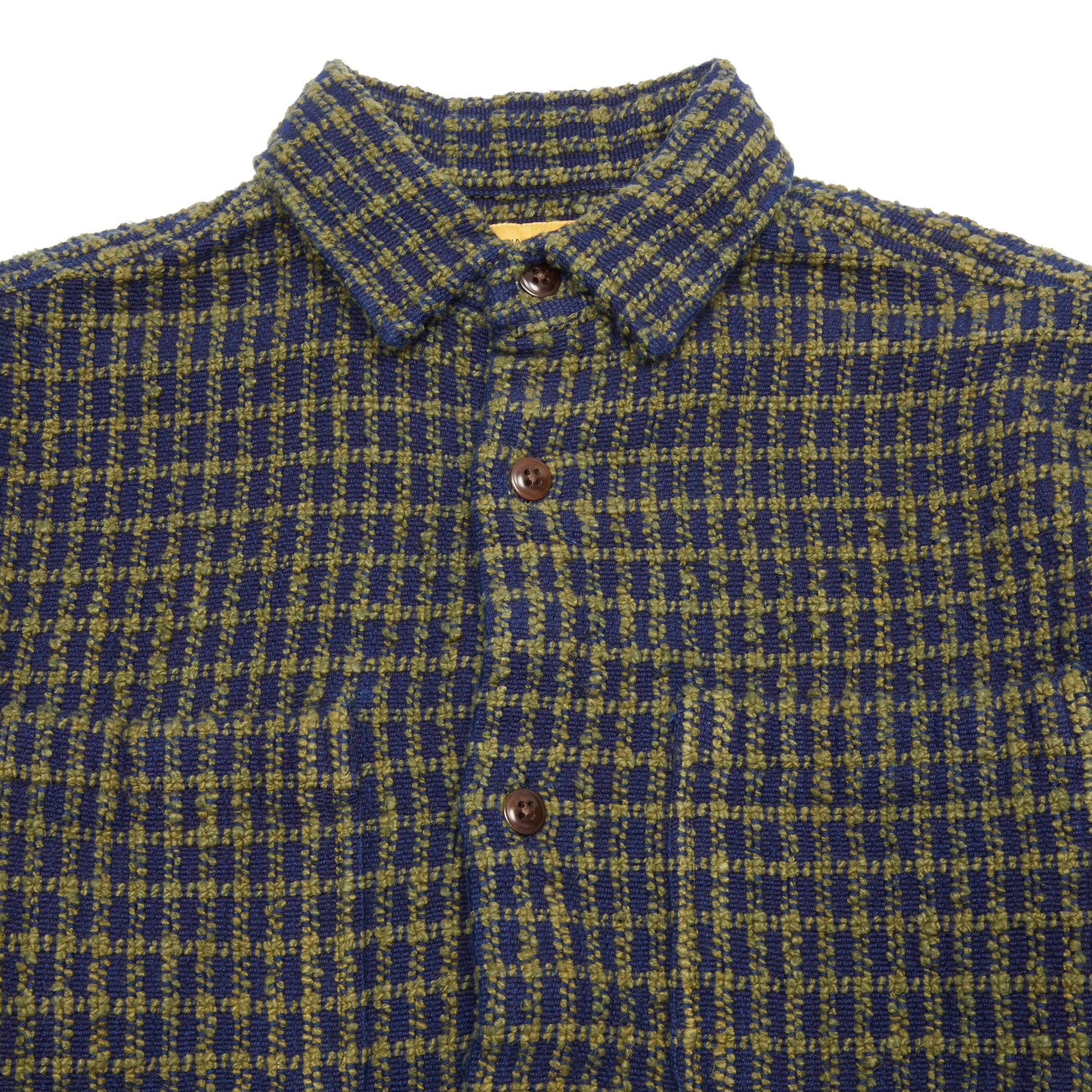 Original Madras Round Tail Overshirt in Navy/Green