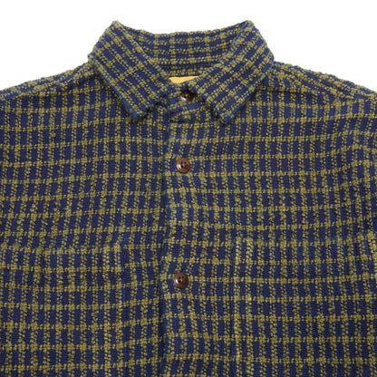 Original Madras Round Tail Overshirt in Navy/Green