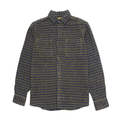 Original Madras Round Tail Overshirt in Navy/Green