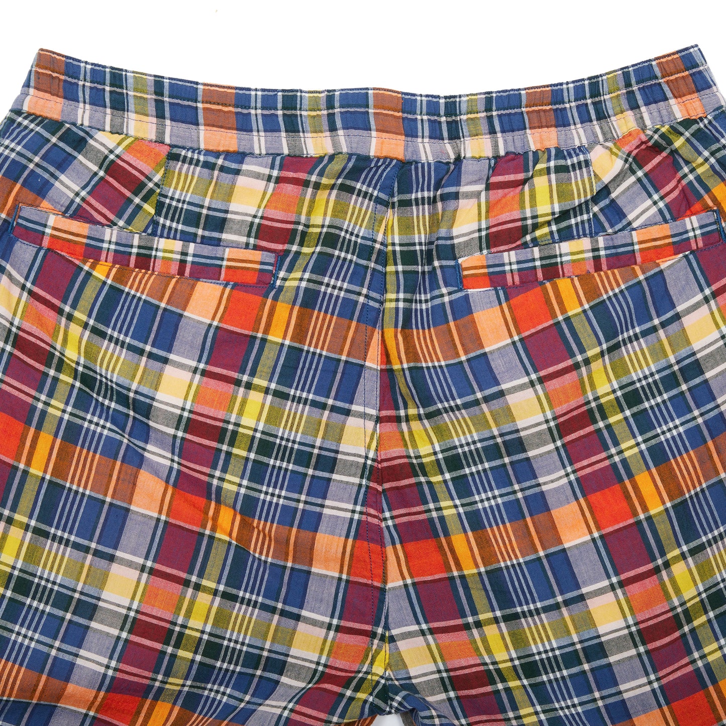 Original Madras Lax Drawstring Shorts in Navy/Yellow Check