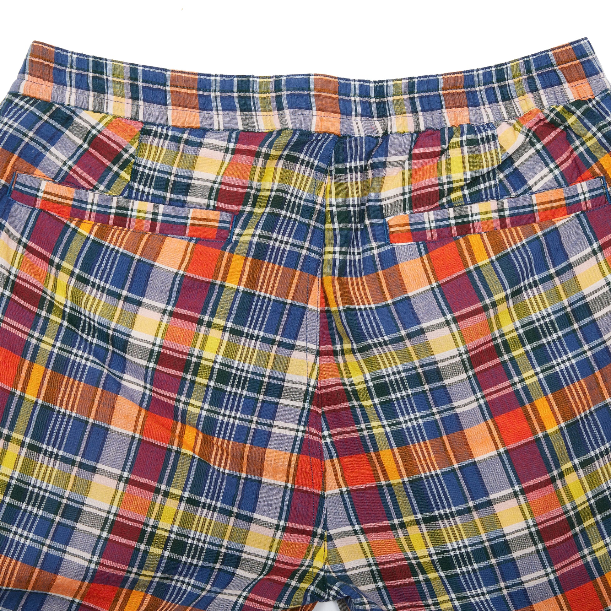 Original Madras Lax Drawstring Shorts in Navy/Yellow Check