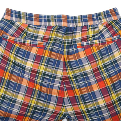 Original Madras Lax Drawstring Shorts in Navy/Yellow Check