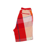 <p>Original Madras Lax Drawstring Shorts. Regular fit longline short in soft handloom cotton check with waffle texture. Button waistband with inner drawstring and zip fly, two front hip pockets, and two back welt pockets.&nbsp;<br></p> <p>100% Cotton.</p> <p>Made in Madras.&nbsp;</p>
