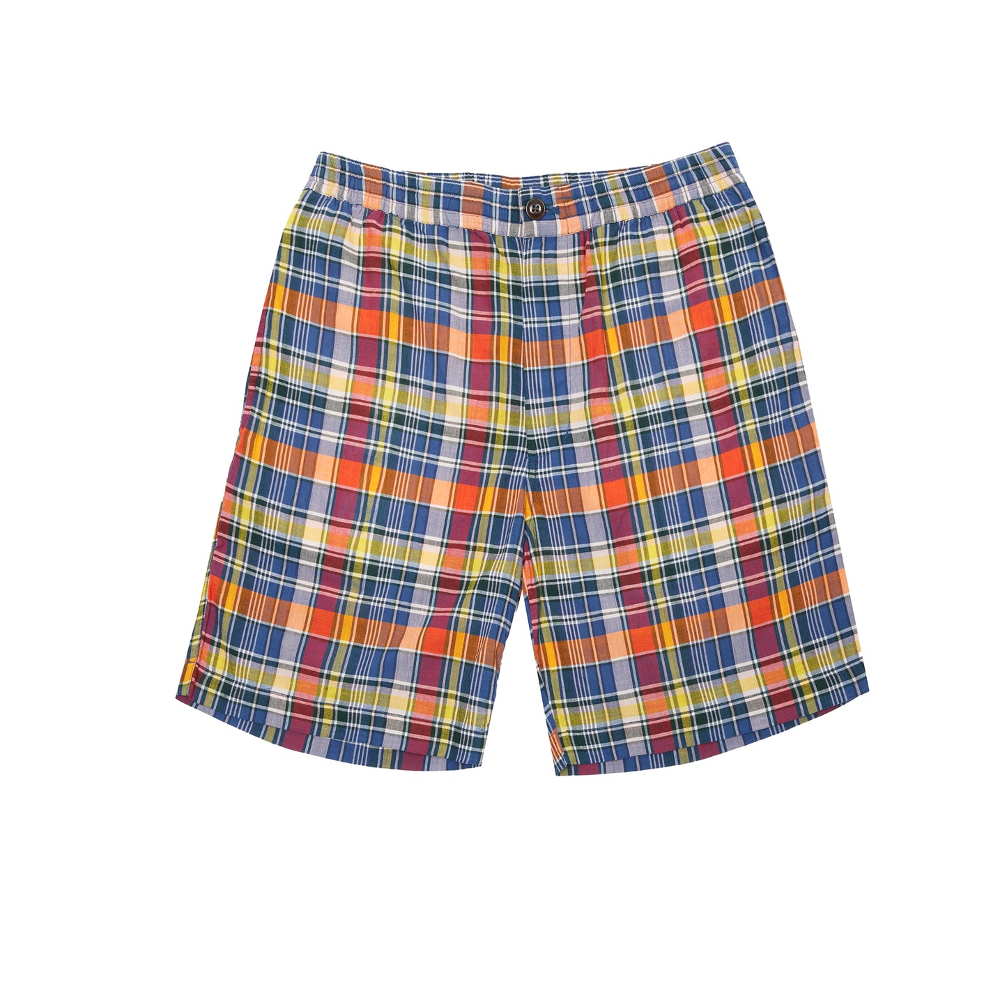 Original Madras Lax Drawstring Shorts in Navy/Yellow Check