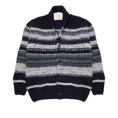 Original Vintage Style Chunky Cardigan in Navy