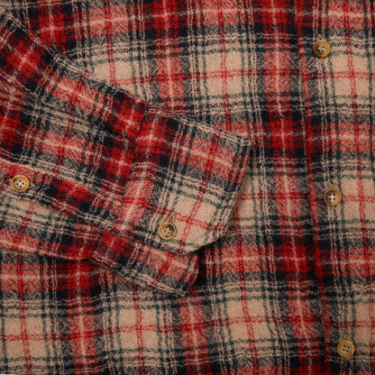Original Vintage Style Jervis Wool Overshirt in Red/Beige