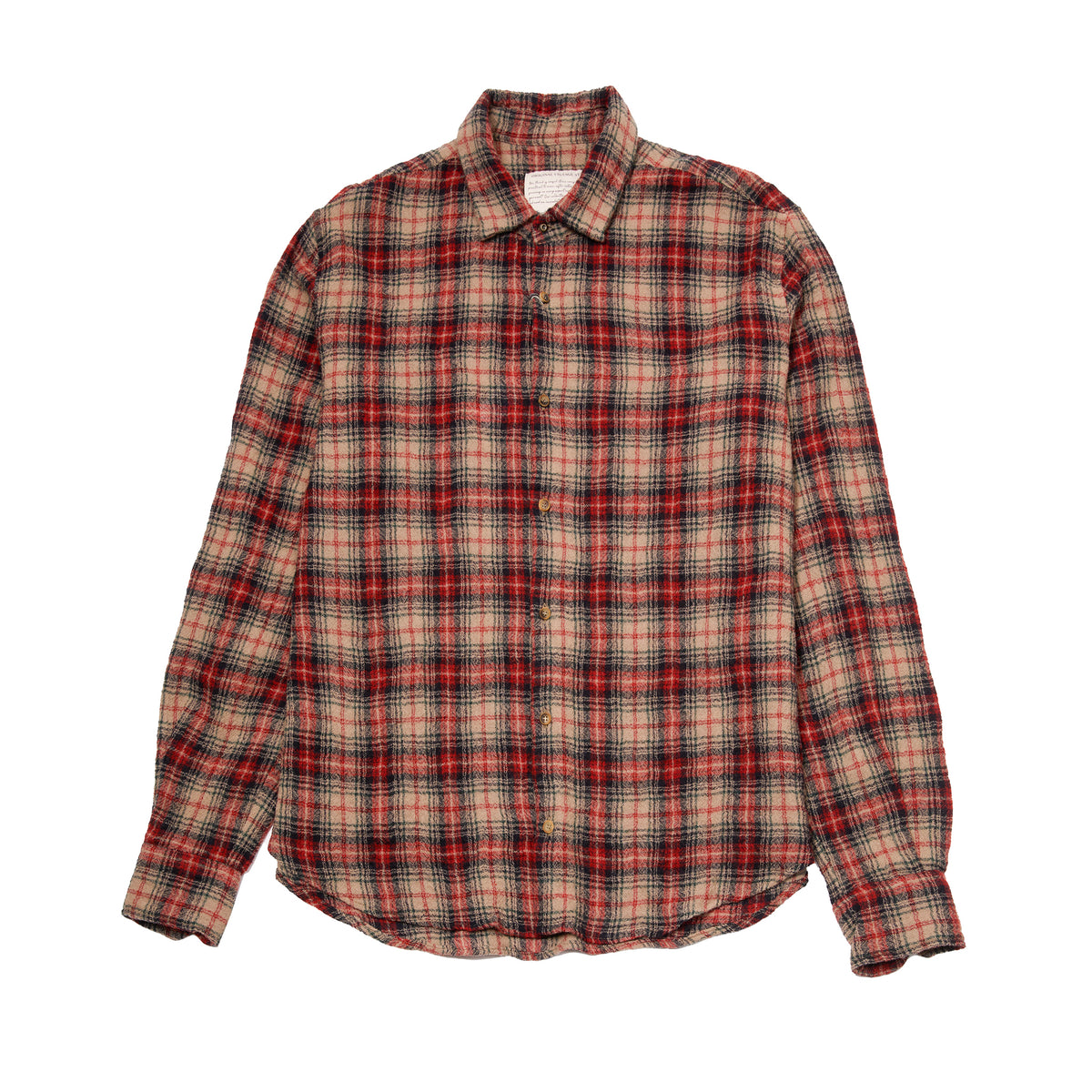 Original Vintage Style Jervis Wool Overshirt in Red/Beige