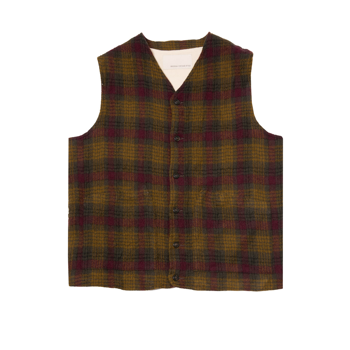 Original Vintage Style Sidney Vest in Plaid
