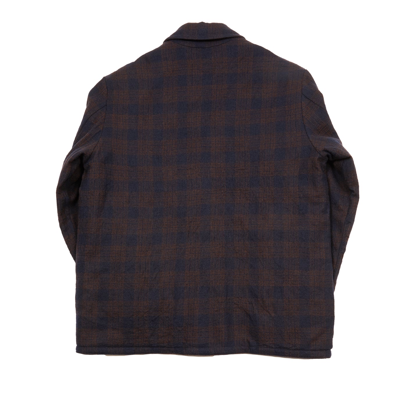 Original Vintage Style Wool Check Overshirt in Blue