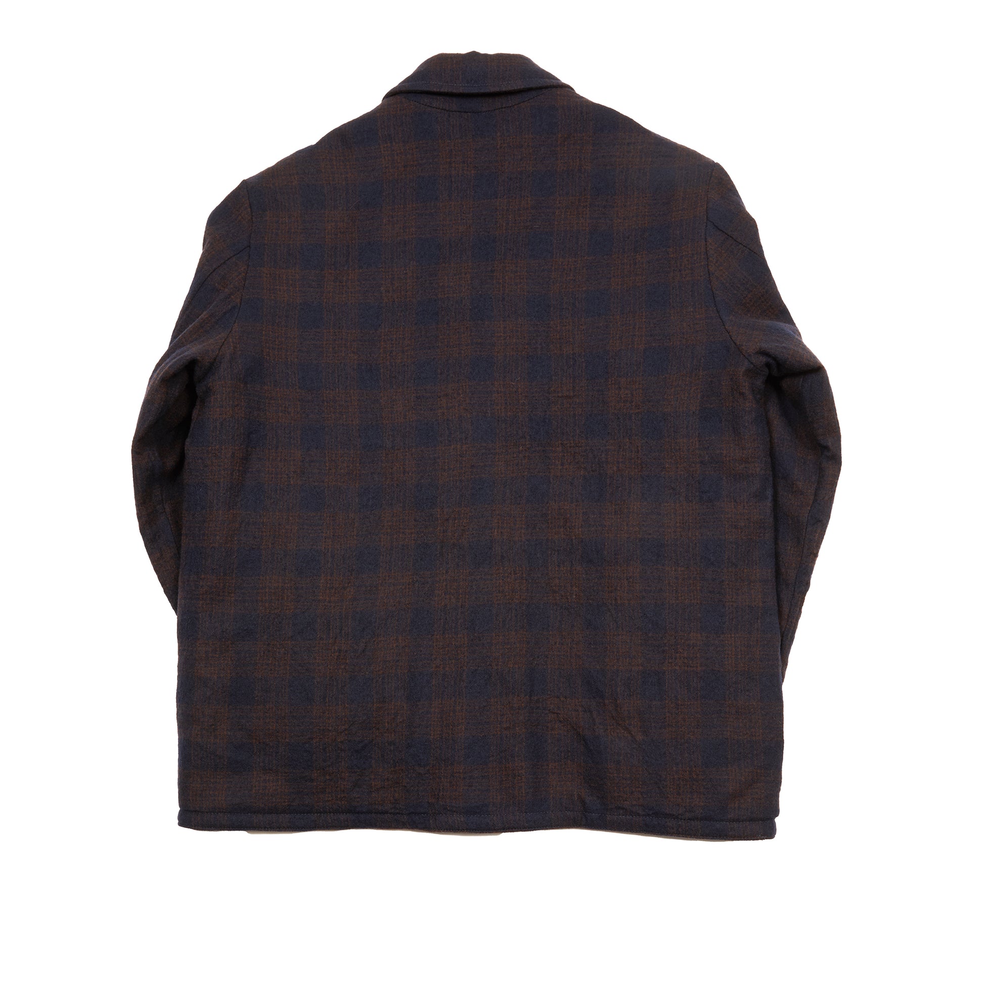 Original Vintage Style Wool Check Overshirt in Blue