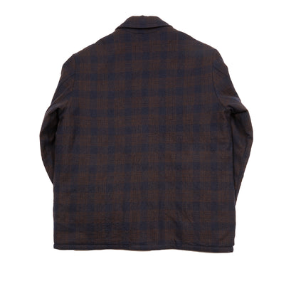 Original Vintage Style Wool Check Overshirt in Blue