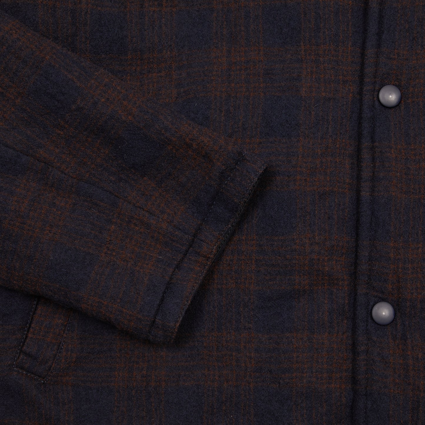 Original Vintage Style Wool Check Overshirt in Blue