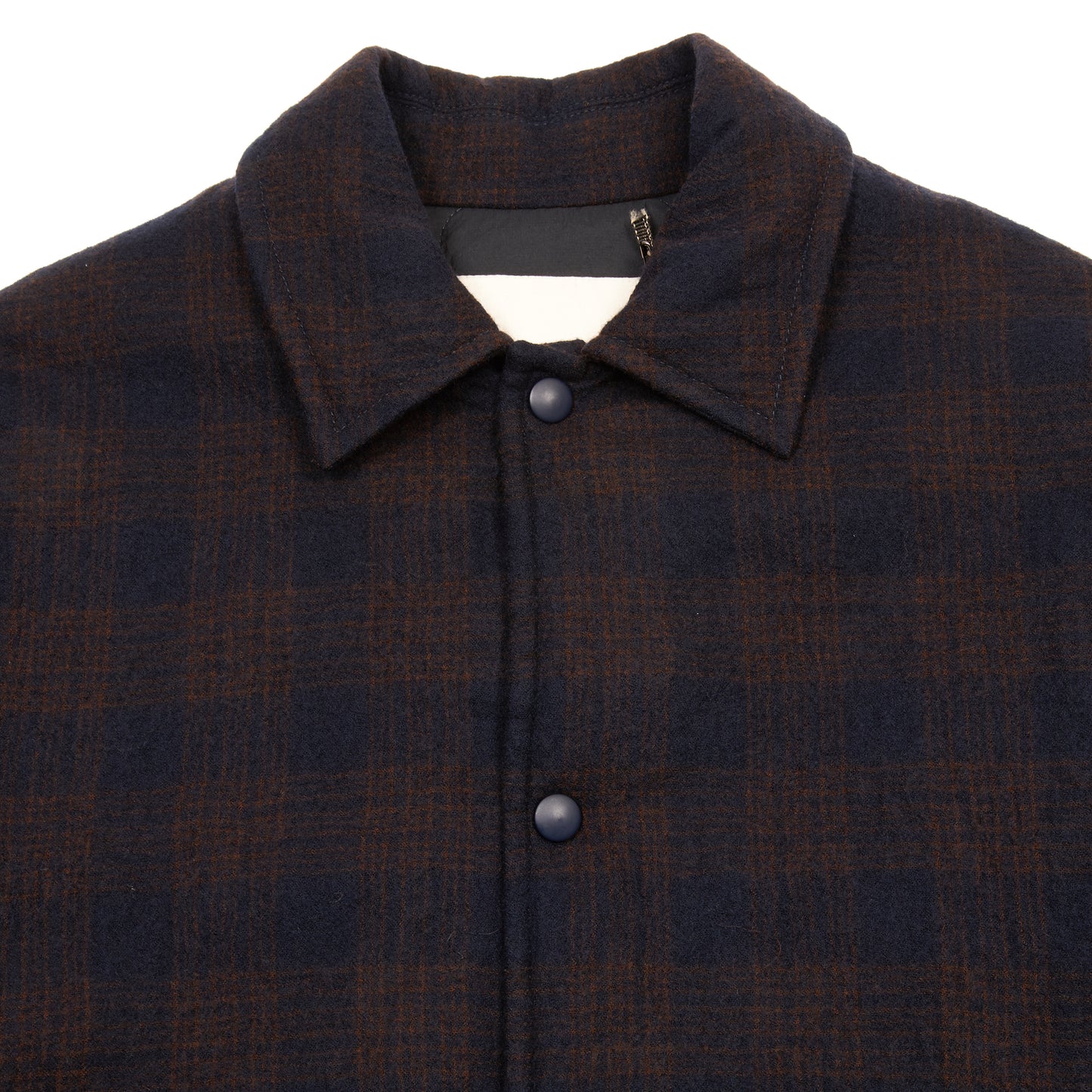 Original Vintage Style Wool Check Overshirt in Blue