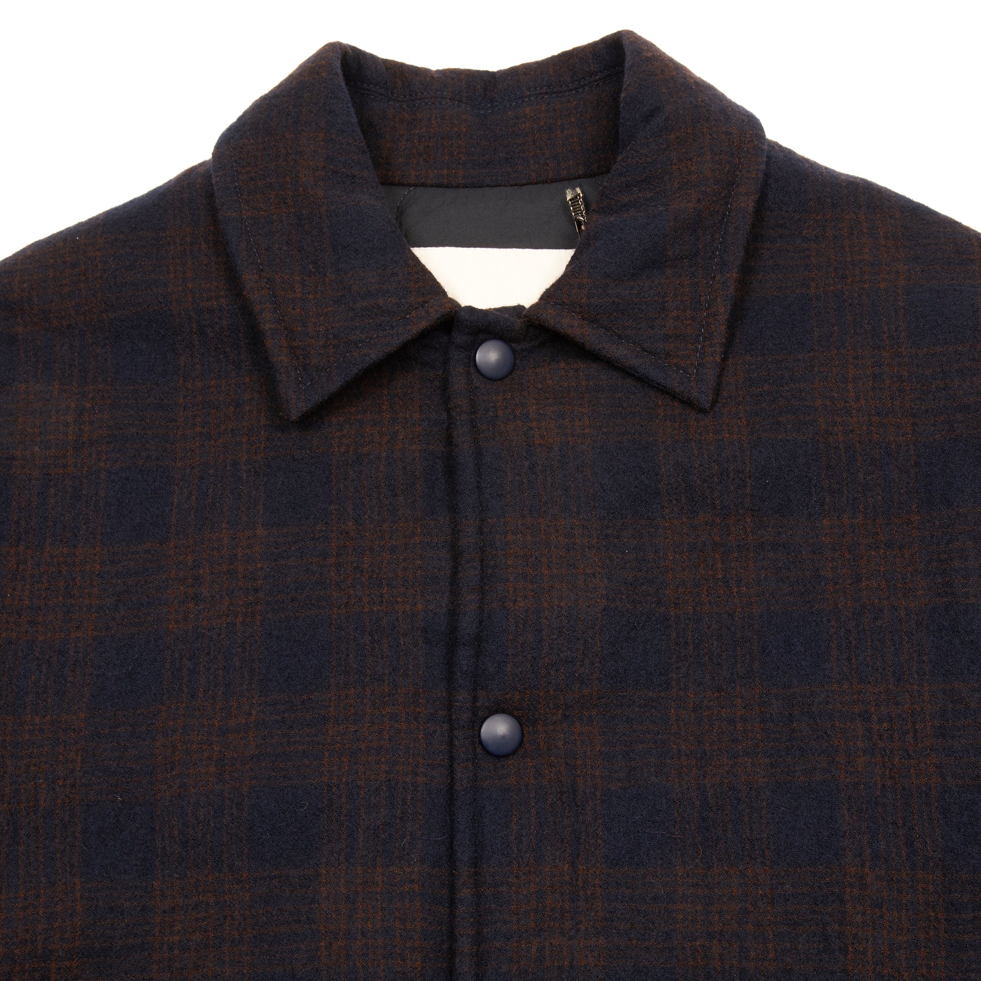 Original Vintage Style Wool Check Overshirt in Blue