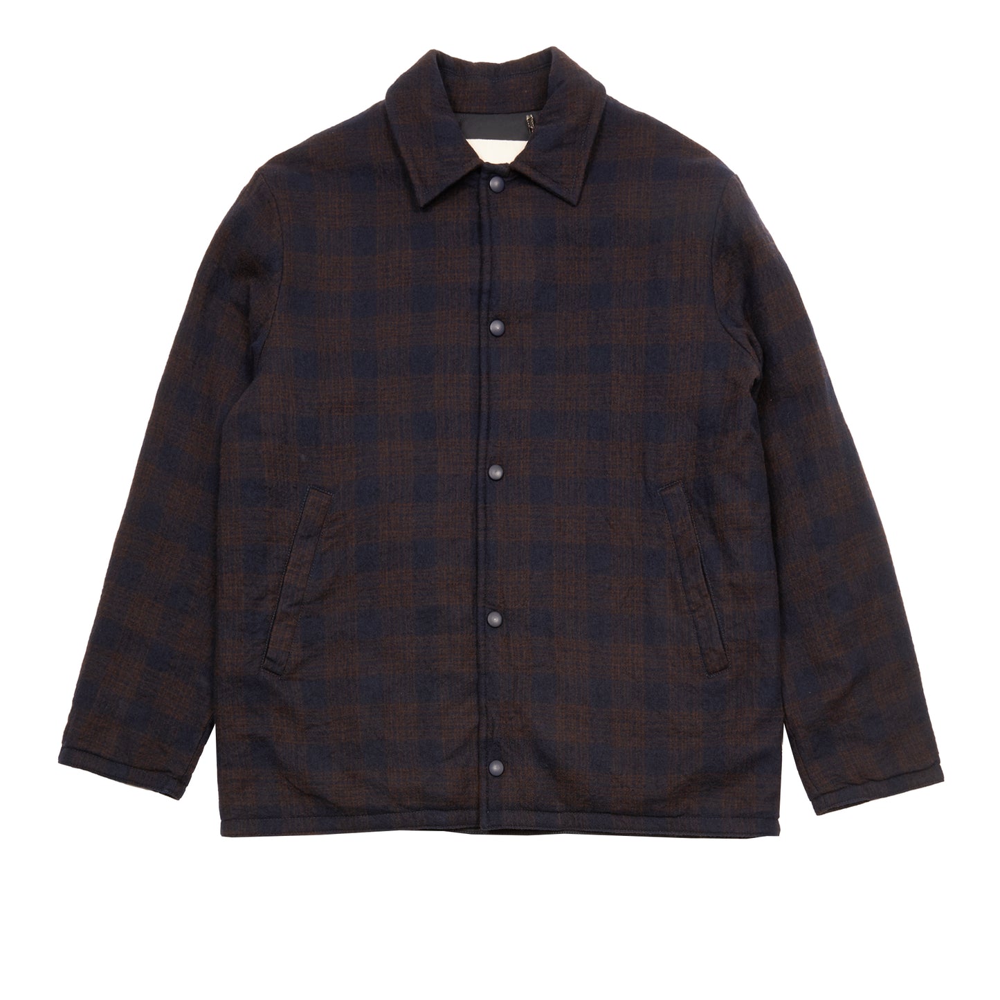 Original Vintage Style Wool Check Overshirt in Blue
