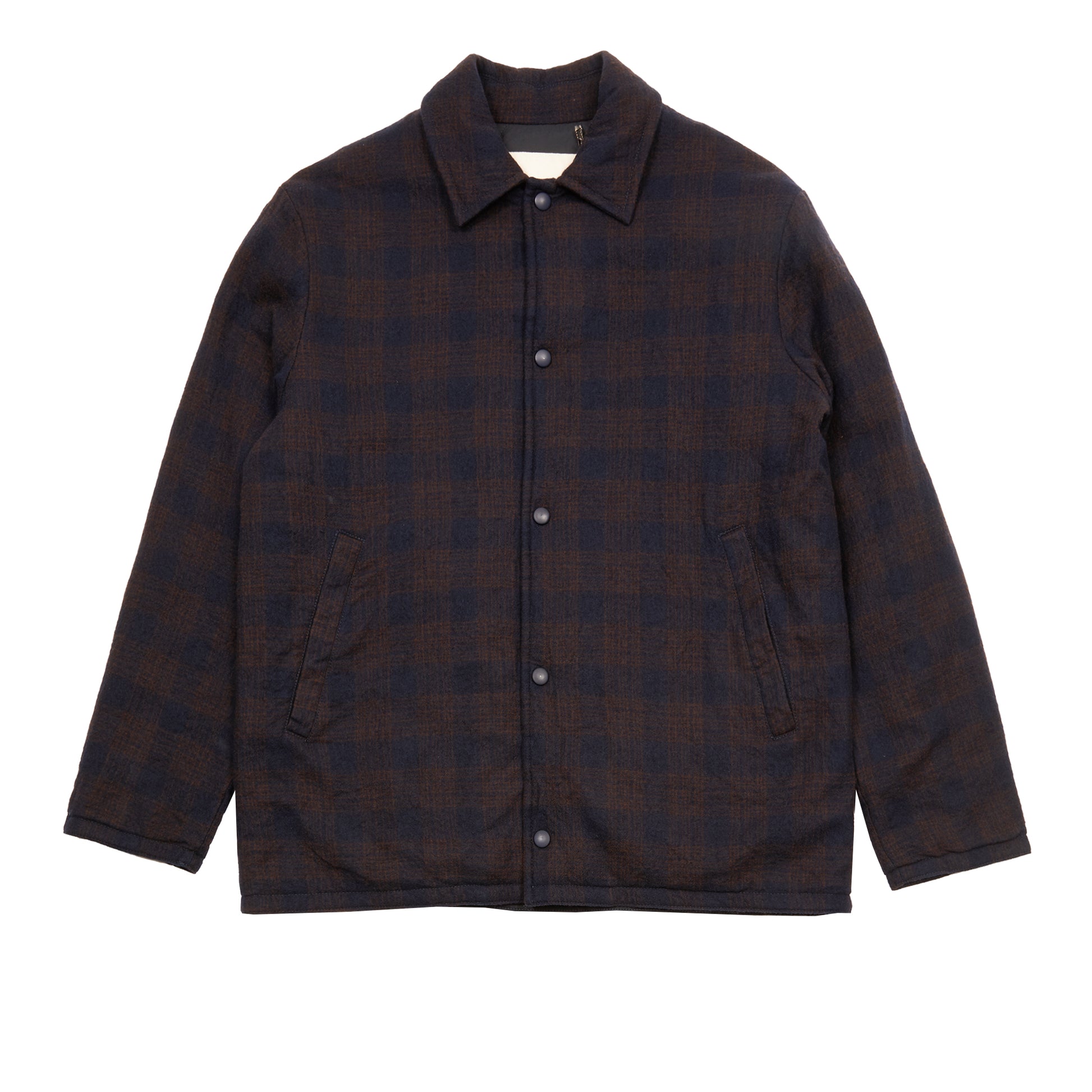 Original Vintage Style Wool Check Overshirt in Blue