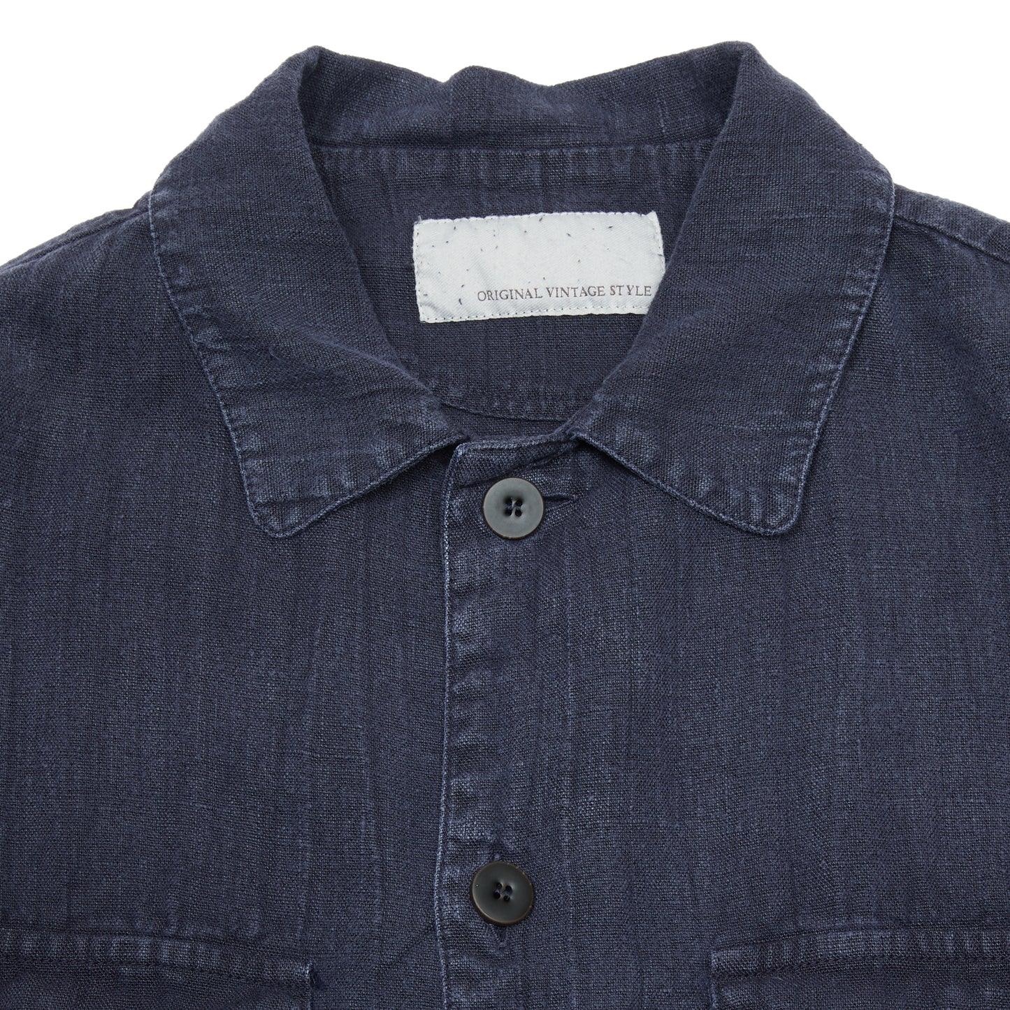 Original Vintage Style Ralf Linen Overshirt in Ink