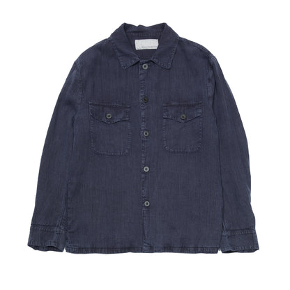 Original Vintage Style Ralf Linen Overshirt in Ink