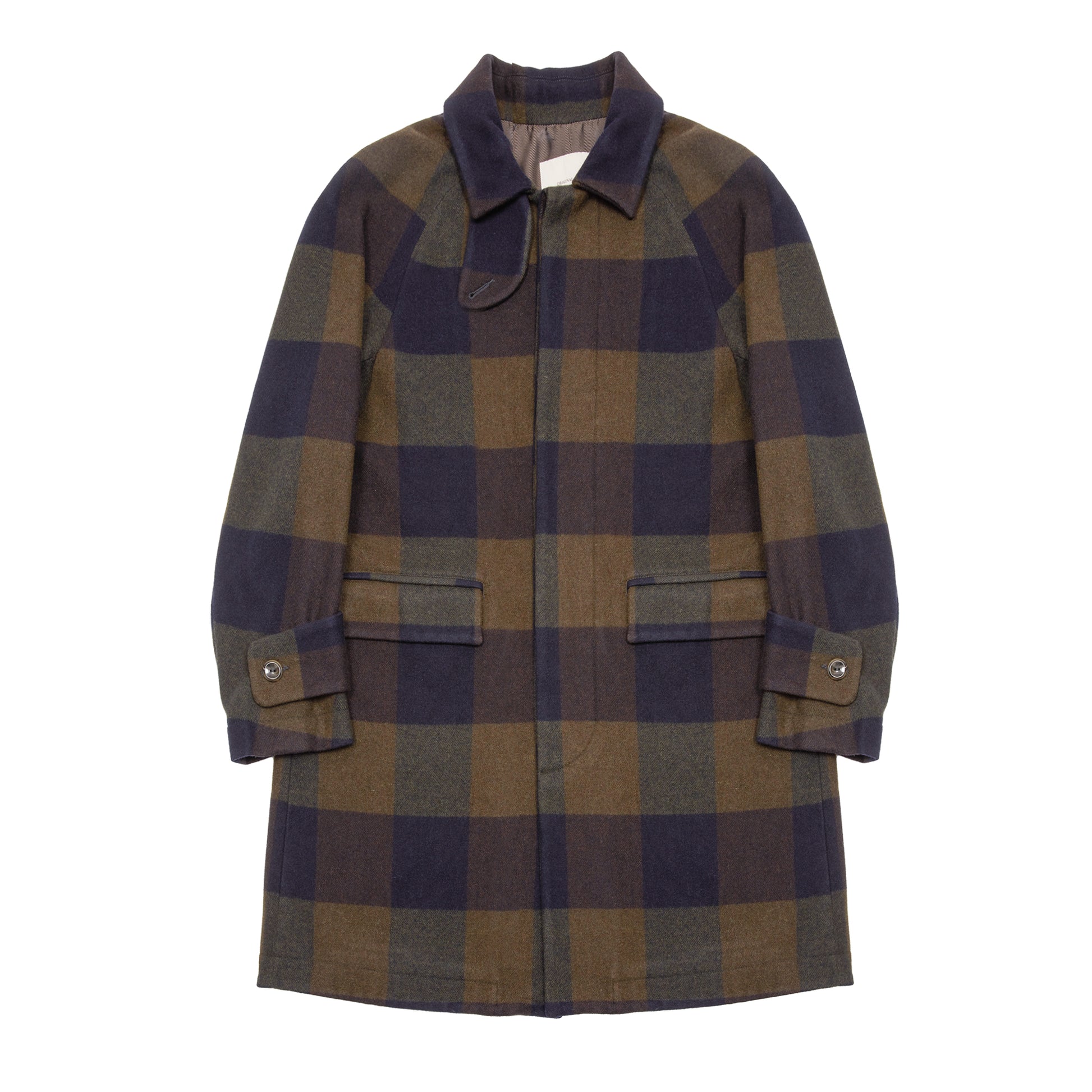 Original Vintage Style Wool Check Coat in Unica