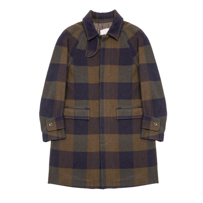 Original Vintage Style Wool Check Coat in Unica
