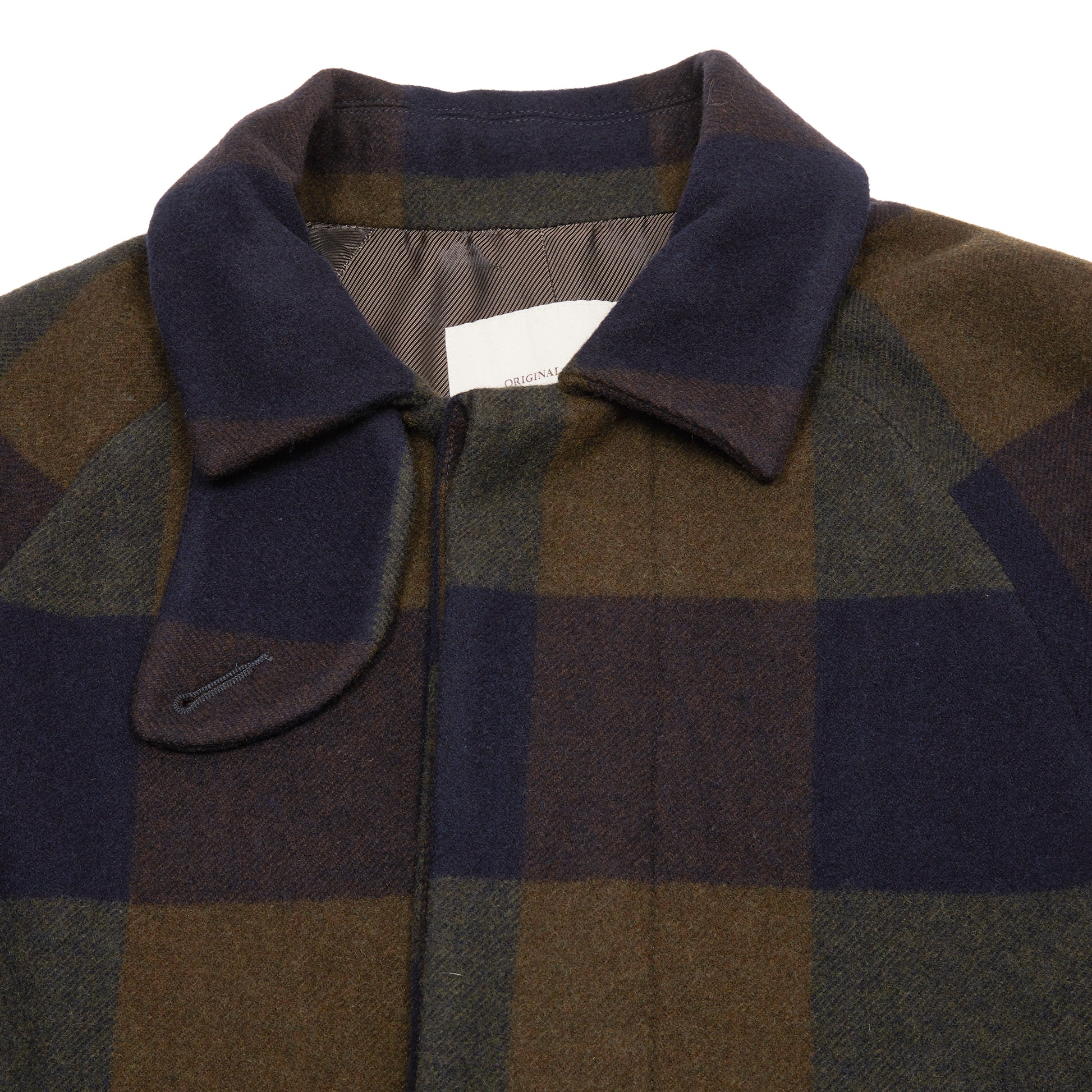 Original Vintage Style Wool Check Coat in Unica