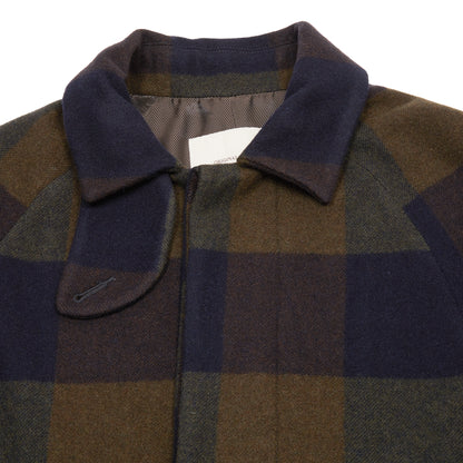 Original Vintage Style Wool Check Coat in Unica