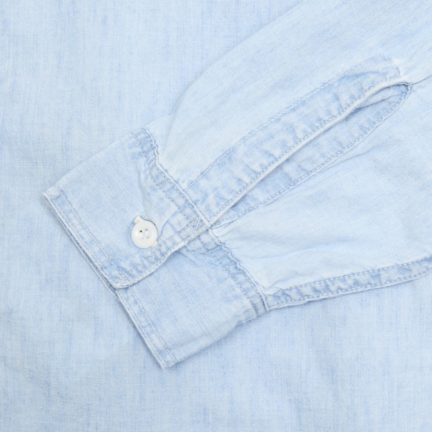 Orslow Relax Fit Bleached Chambray Work Shirt