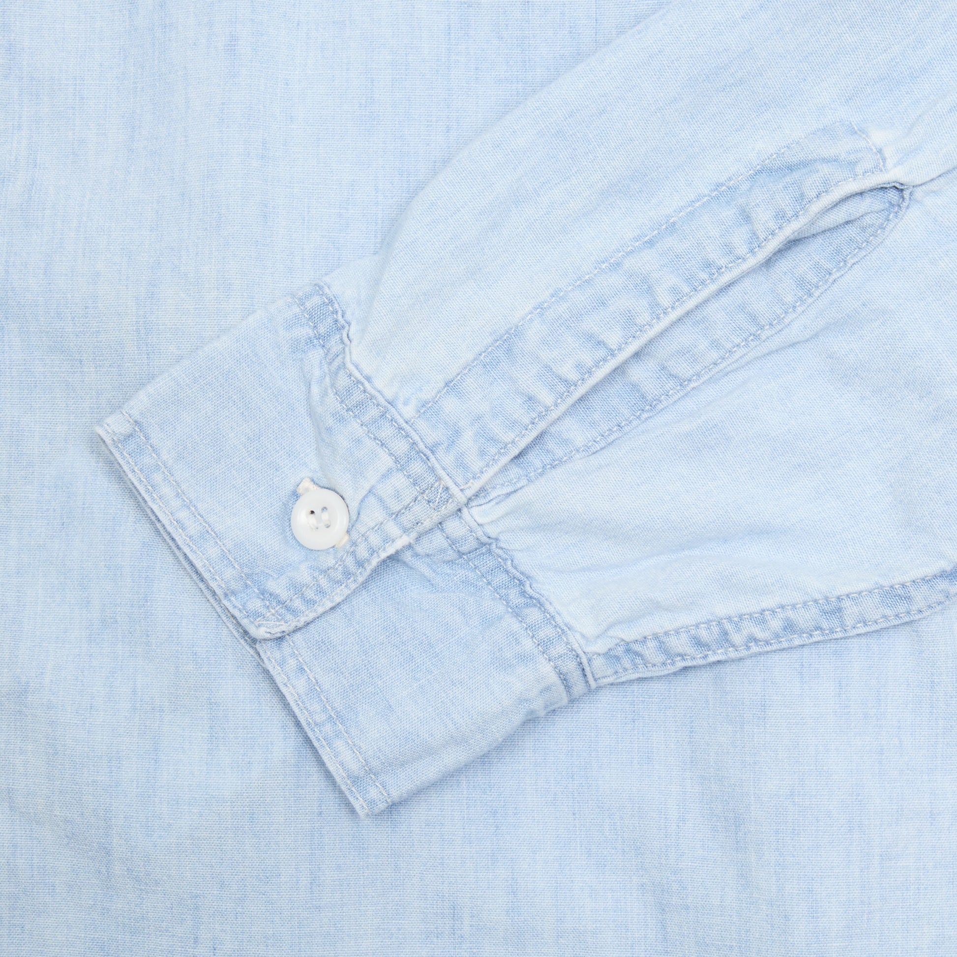 Orslow Relax Fit Bleached Chambray Work Shirt