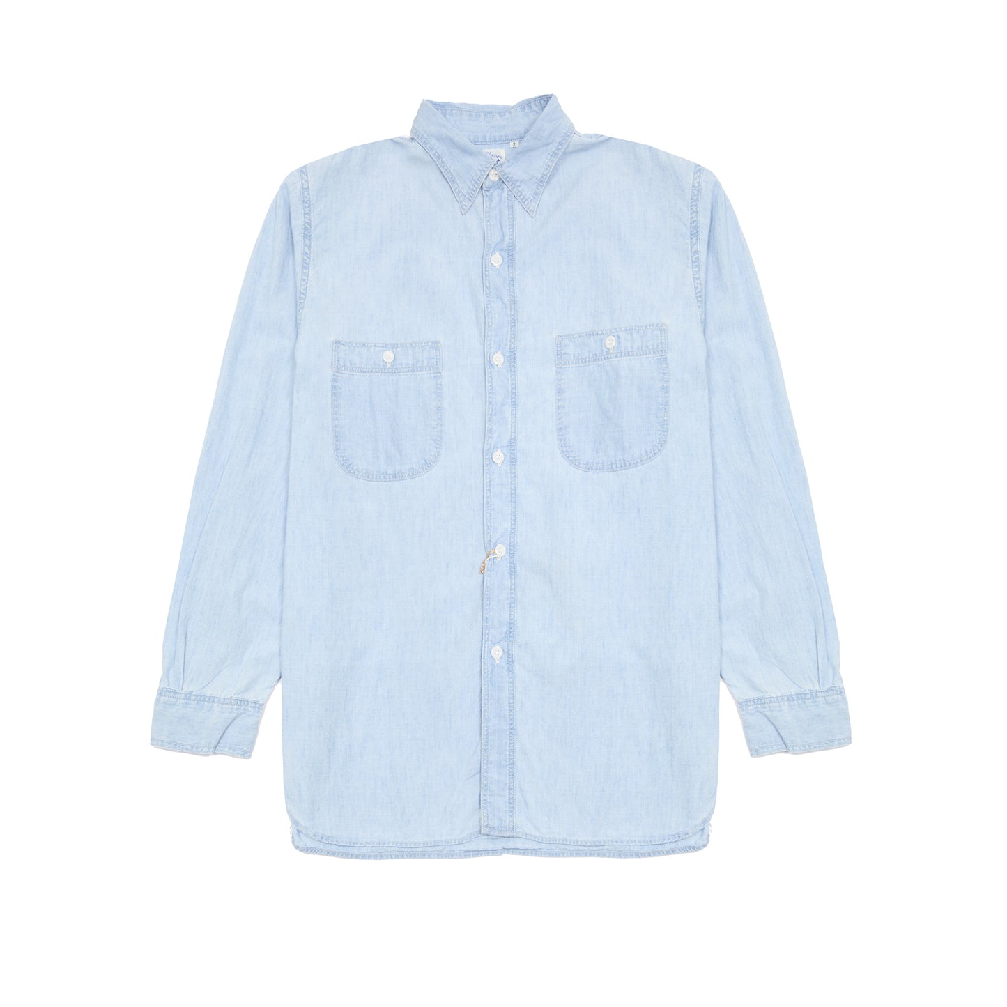 Orslow Relax Fit Bleached Chambray Work Shirt