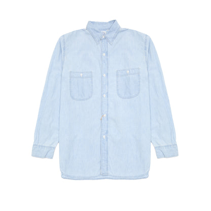 Orslow Relax Fit Bleached Chambray Work Shirt
