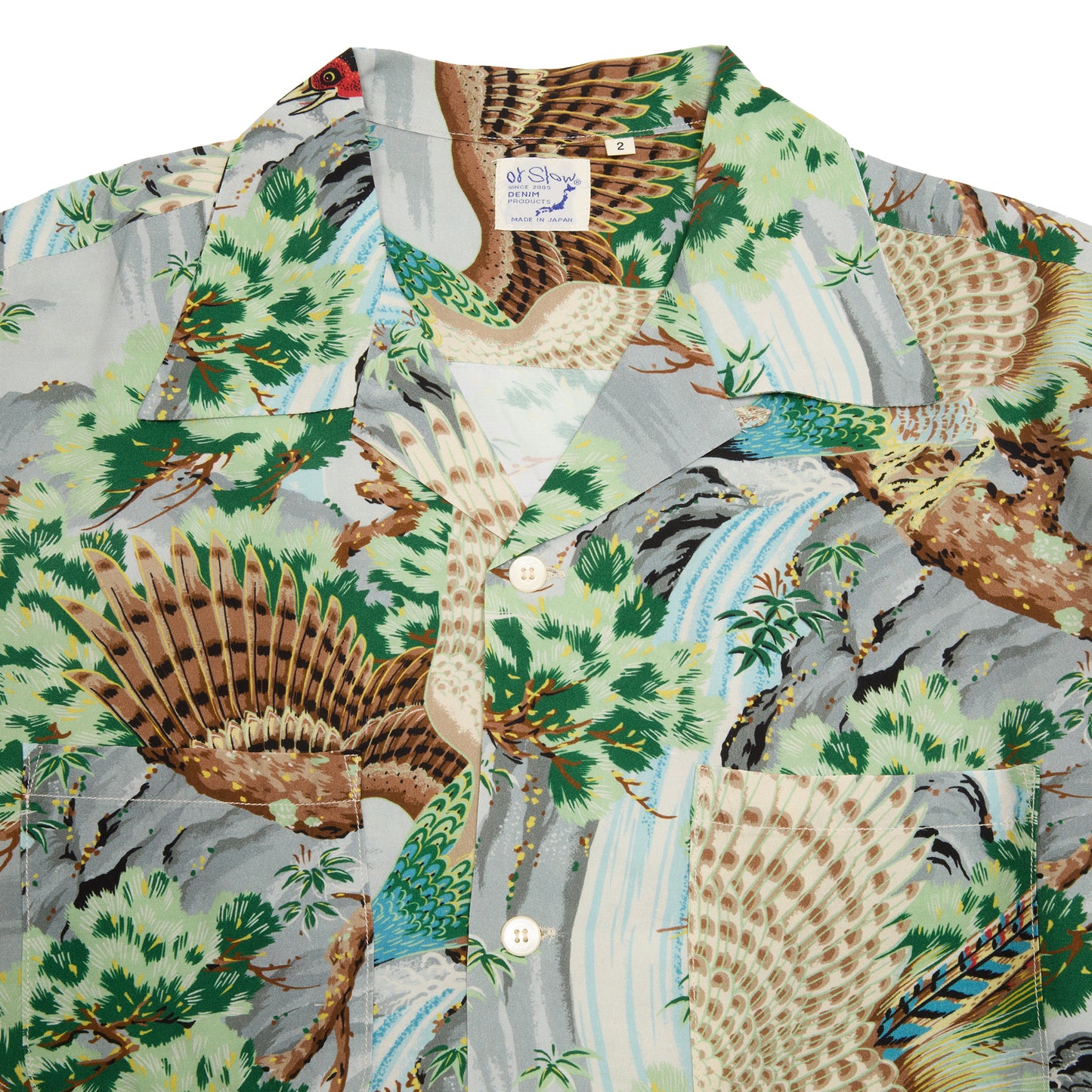 Orslow Peacock Garden Hawaiian Shirt