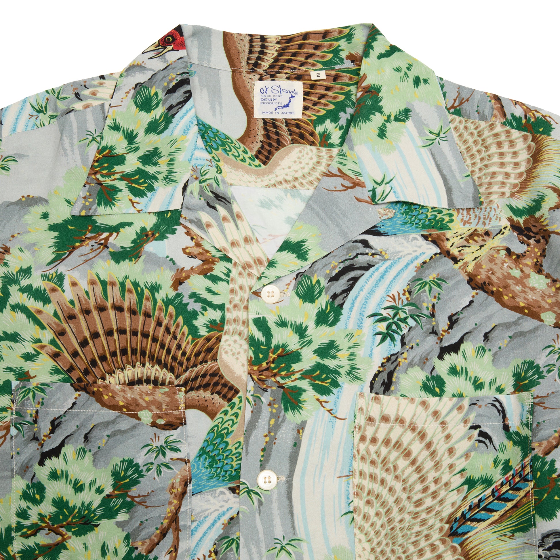 Orslow Peacock Garden Hawaiian Shirt