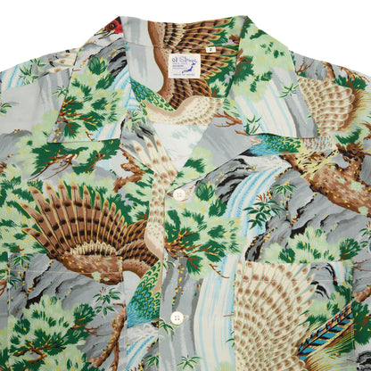 Orslow Peacock Garden Hawaiian Shirt