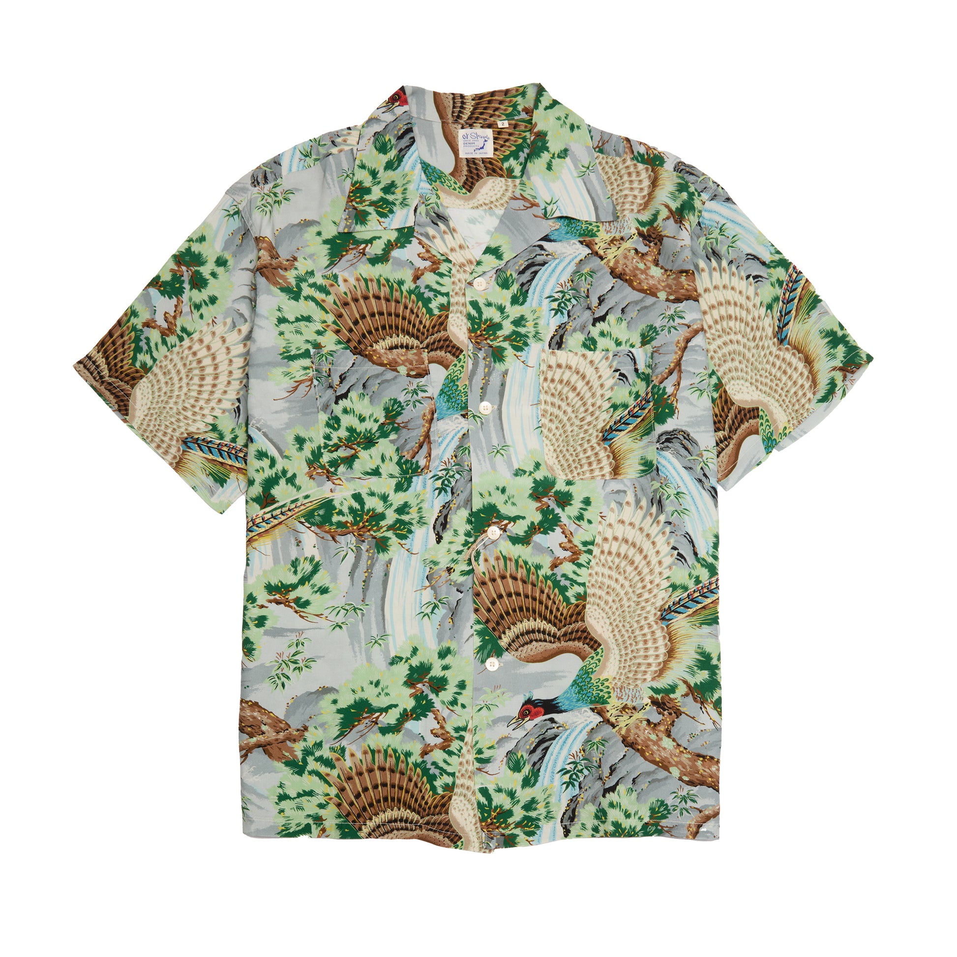 Orslow Peacock Garden Hawaiian Shirt