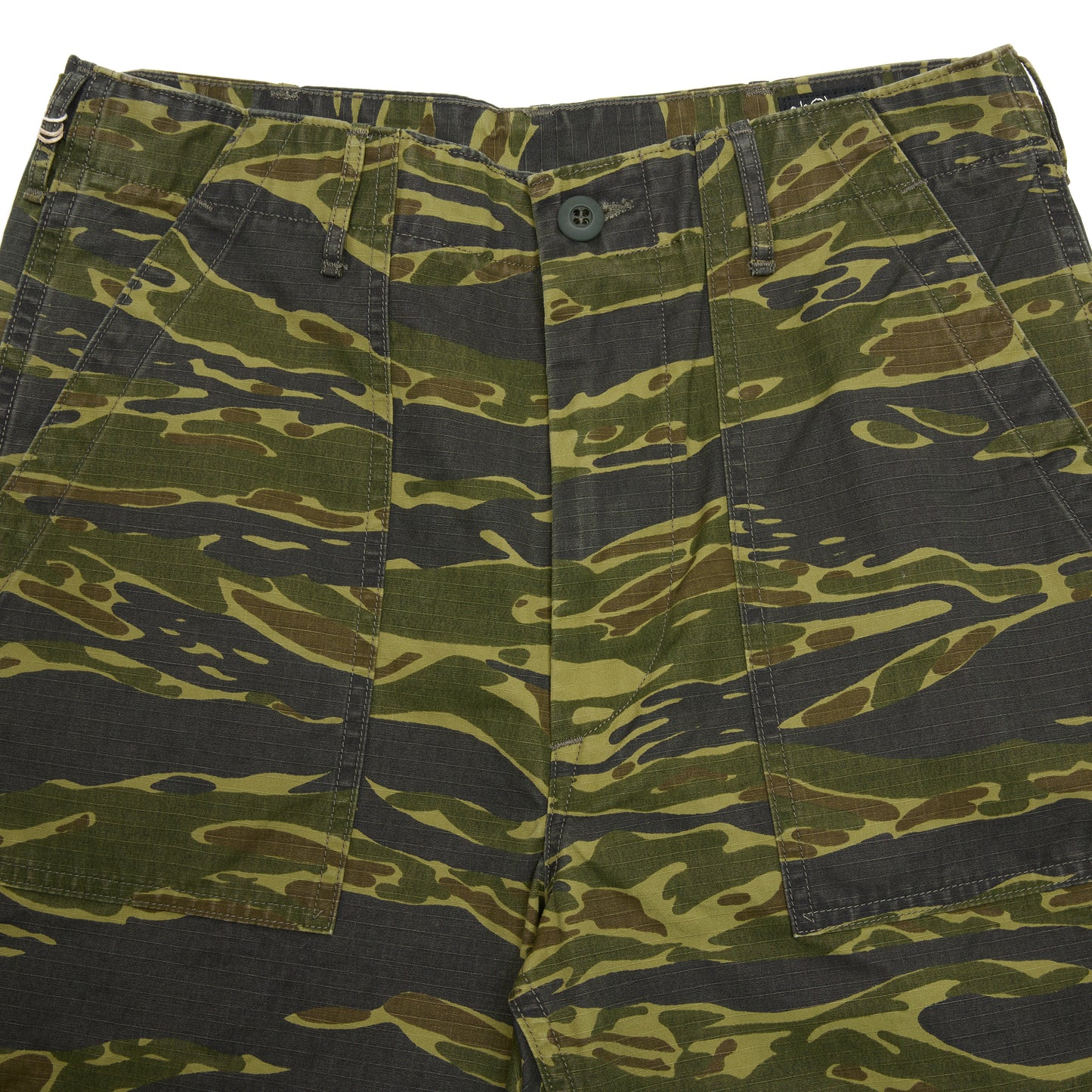 Orslow US Army Fatigue Shorts in Tiger Camo