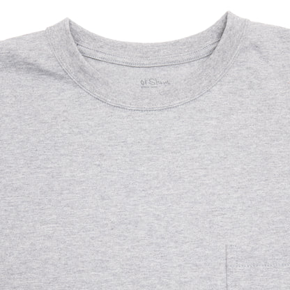 Orslow Sturdy Cotton T-shirt with Pocket in Heather Grey